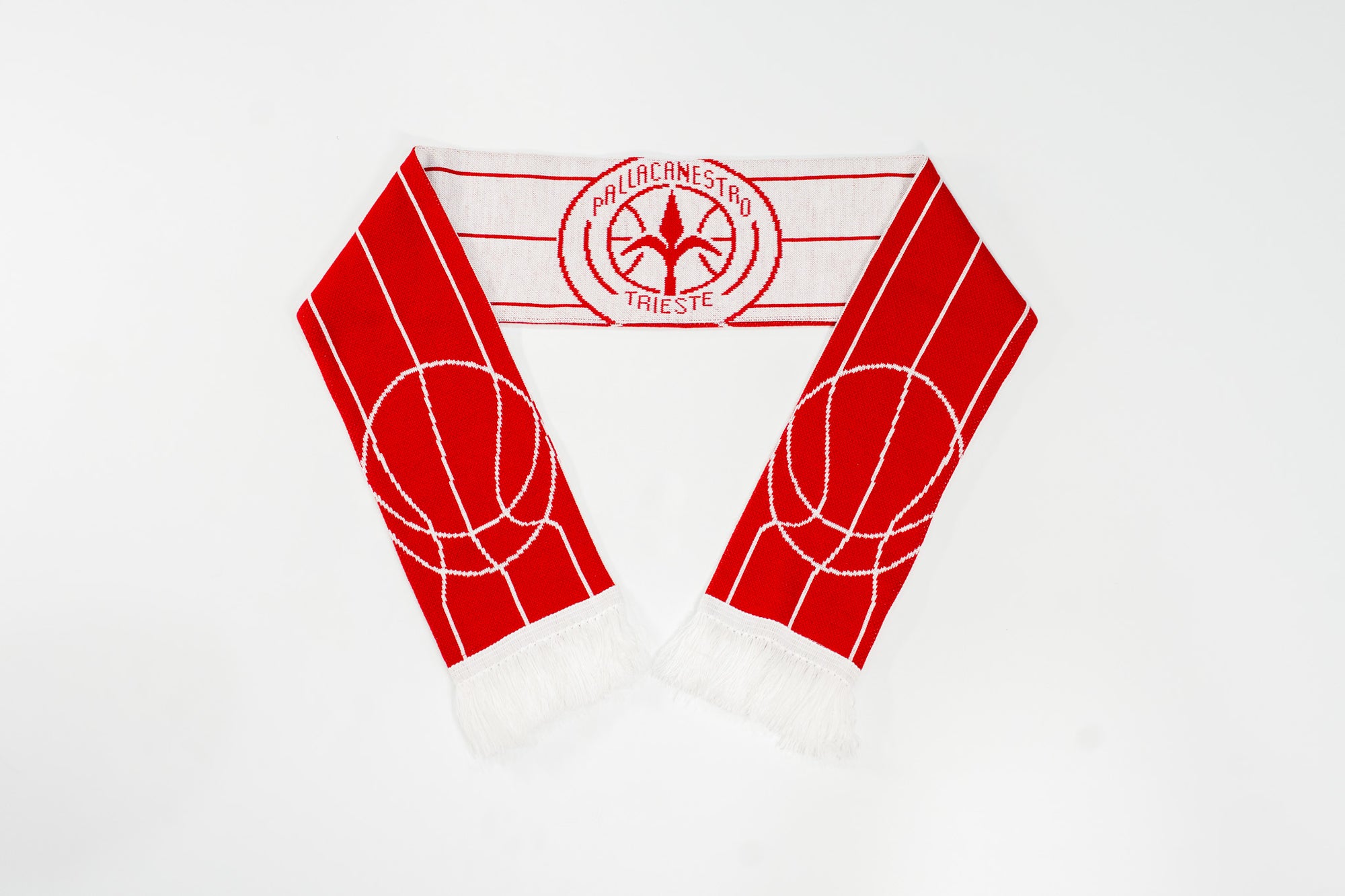 SCIARPA LANA PALLACANESTRO TRIESTE BIANCA E ROSSA