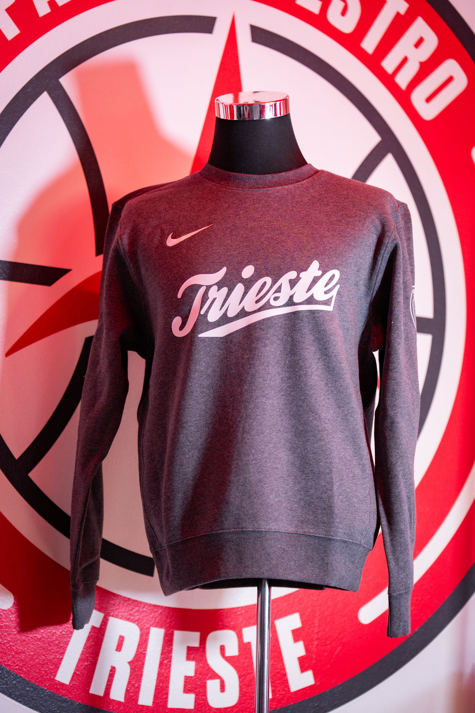 Felpa Grigia NIKE ADULTS girocollo TRIESTE STAGIONE 24/25