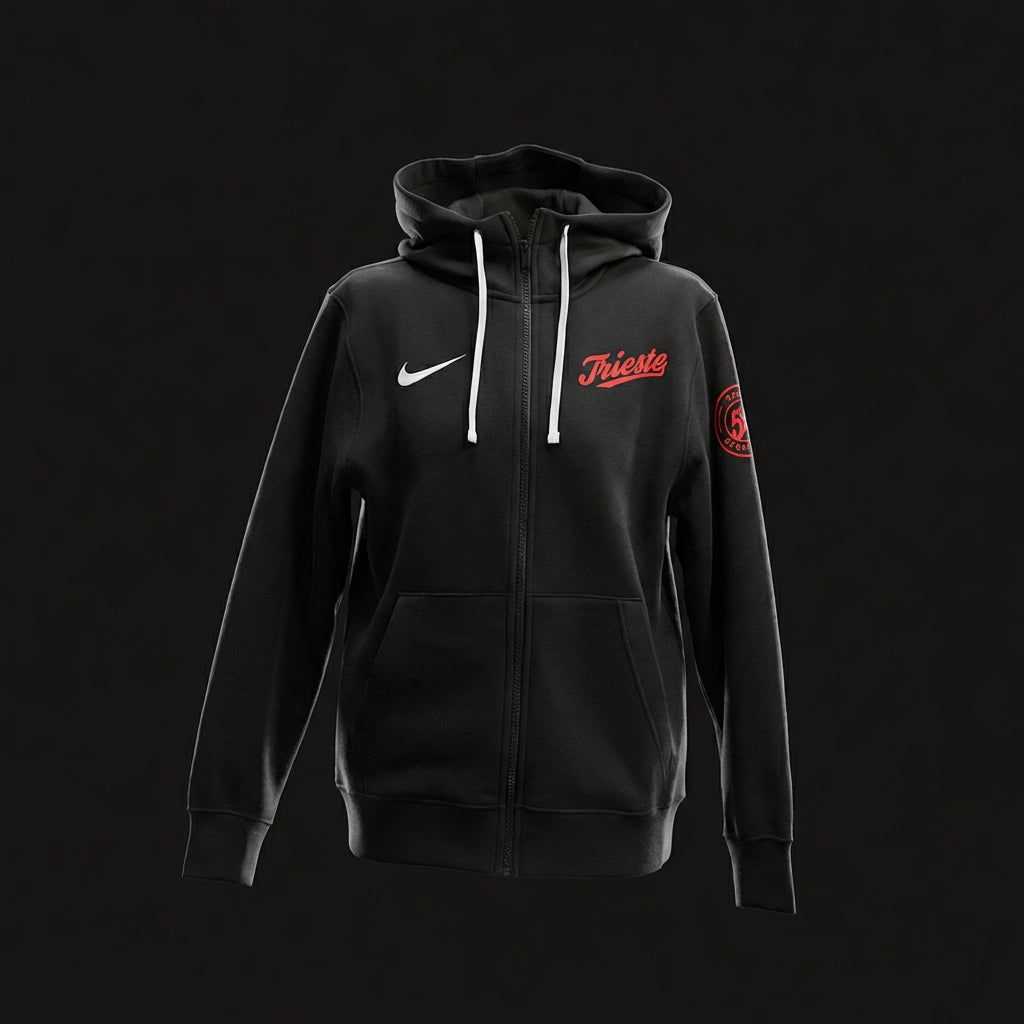 Felpa Nera KIDS zip e cappuccio  Stagione 25/26   celebrativa "50"